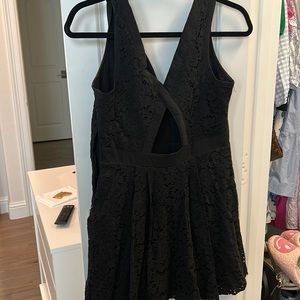 FreePeople lace dress with cutouts.